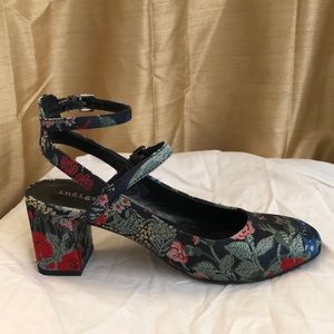 Oriental pattern Mary Janes